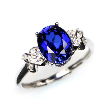 TANZANITE STERLING SILVER RING - INFINITY